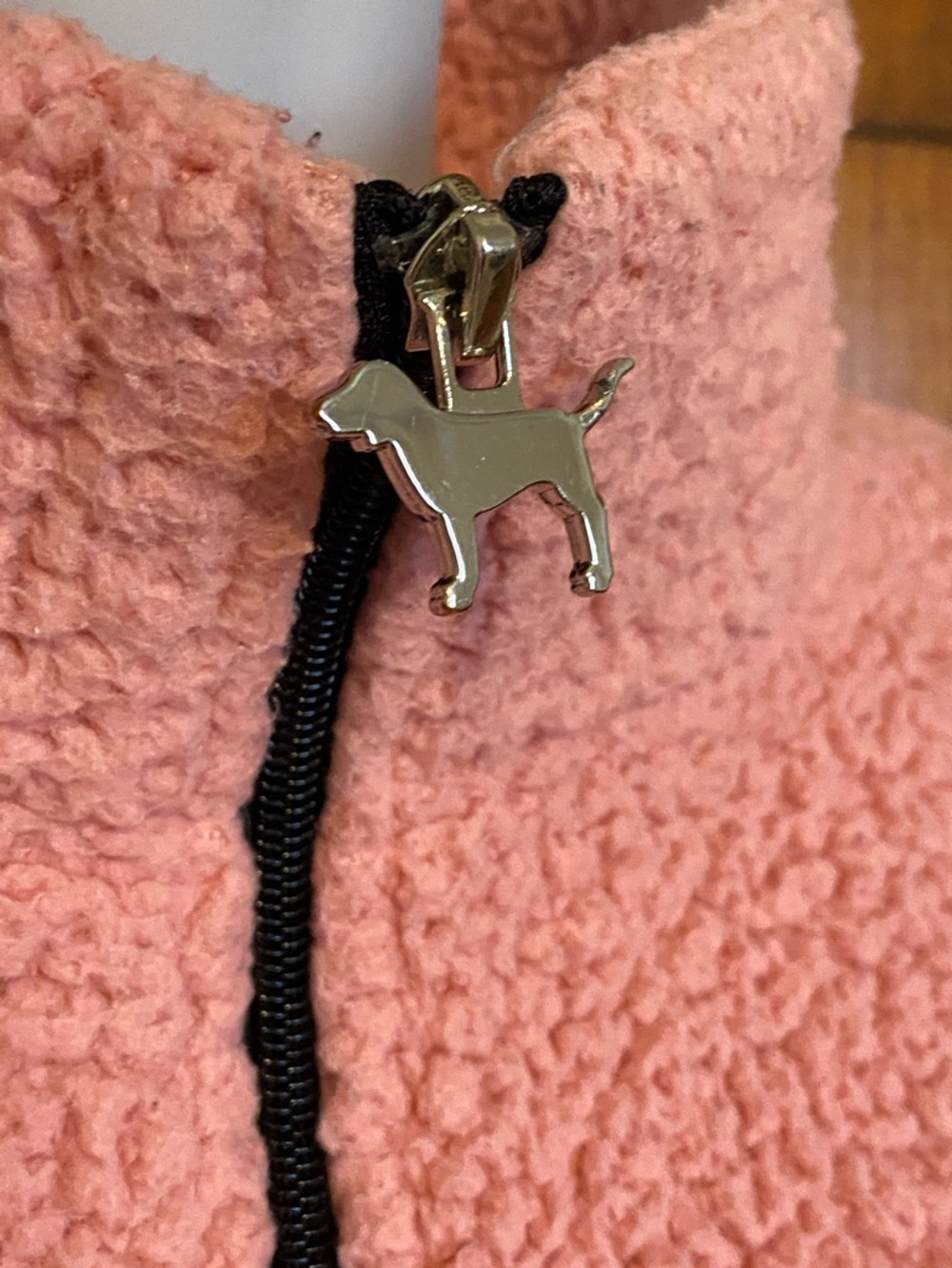 PINK Victoria Secret Sherpa Full Zip Vest Smoky Rose Limited Edition Size Small - Picture 3 of 10